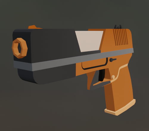 Low Poly Gun (pew pew machine) preview image